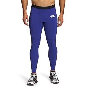 The North Face Men's Compression Leggings Blue Black Waist Size M Running